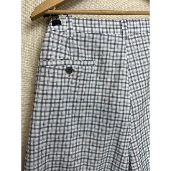 Roundtree & Yorke Performance Shorts Men’s 44B Blue White Plaid Golf Preppy - Picture 10 of 16